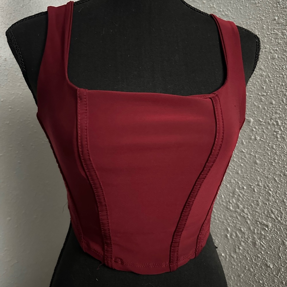 Fashion Nova Burgundy Crop Top